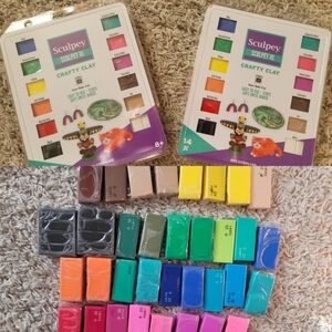 Sculpey III Polymer Clay Bundle – 30+ Blocks + 2 Craft Kits
